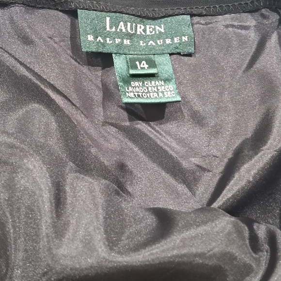 Lauren Ralph Lauren Black Pleated Midi Skirt - Size 14 Like New - Picture 4 of 12